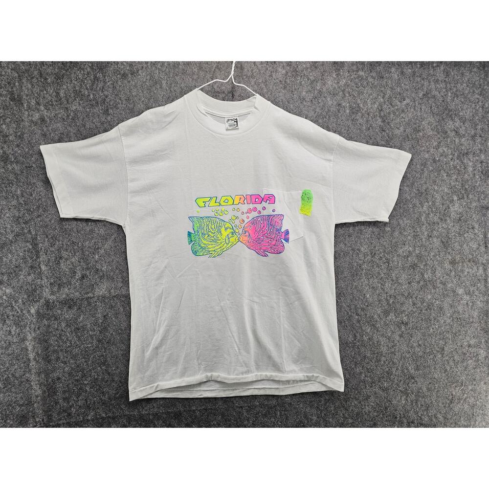 VINTAGE 80'S PUFFPRINT FLORIDA‎ T SHIRT - Picture 2 of 9